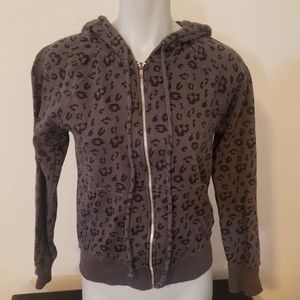 Gray Leopard Hoodie